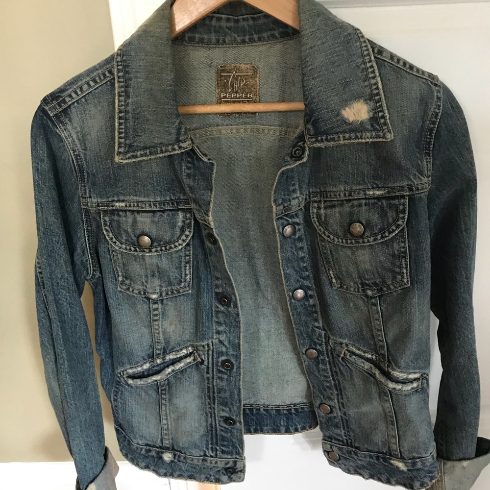 Chip and Pepper distressed jean jacket